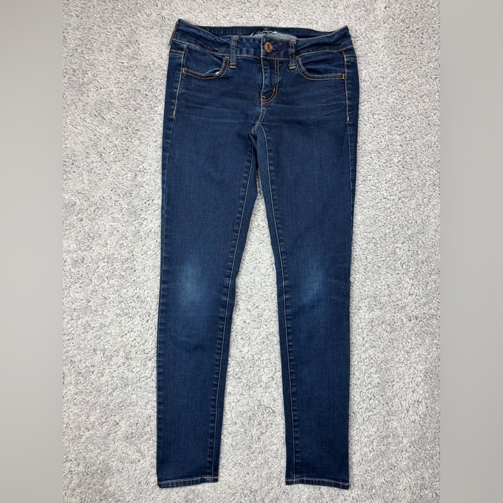 American Eagle Jeans Womens 4 Jegging Super Stretch Dark Classic Party Night Out